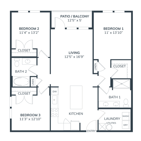 a floor plan of a small apartment with a bedroom and a living room